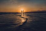 日落海滩