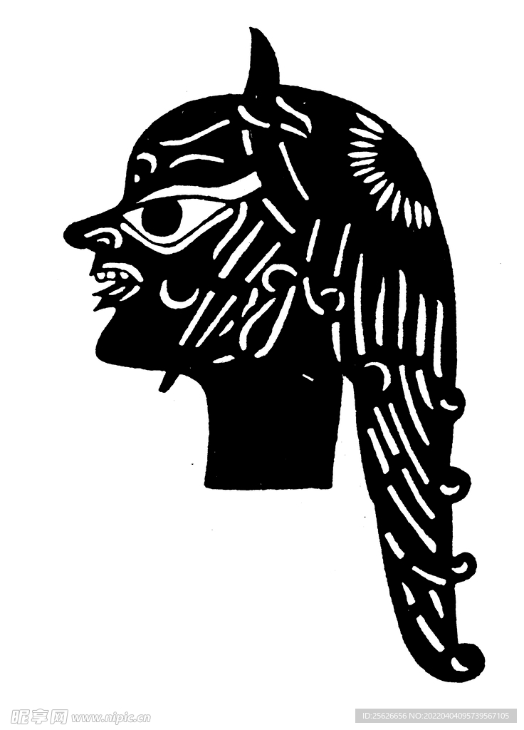 埃及头像设计 古埃及图案设计 