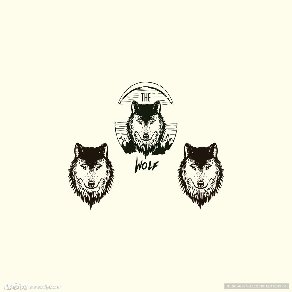 狼矢量logo图片