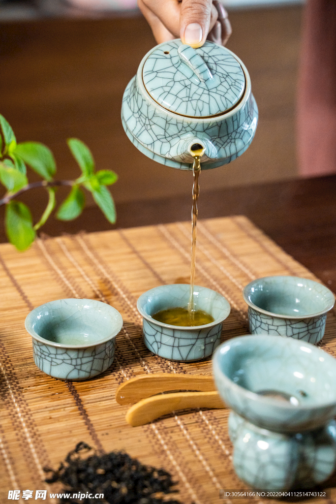 复古中式泡茶饮品