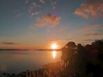 奥克兰海滨夕阳风光