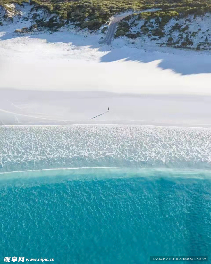 烂漫海滩蓝色纯净风景大自然海水