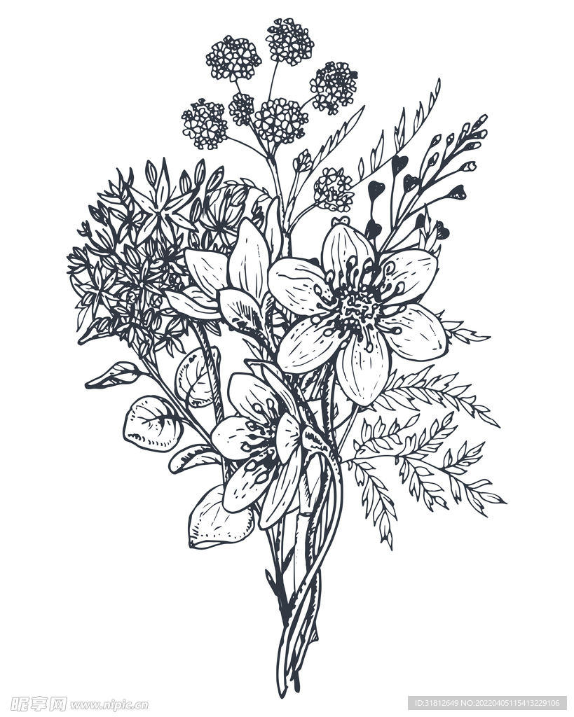 线描花11