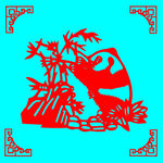 熊猫剪纸
