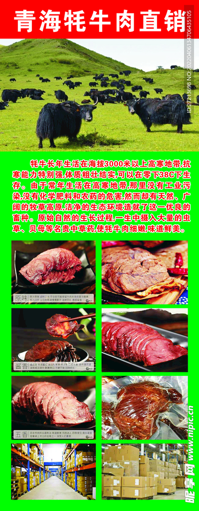 牦牛肉 易拉宝