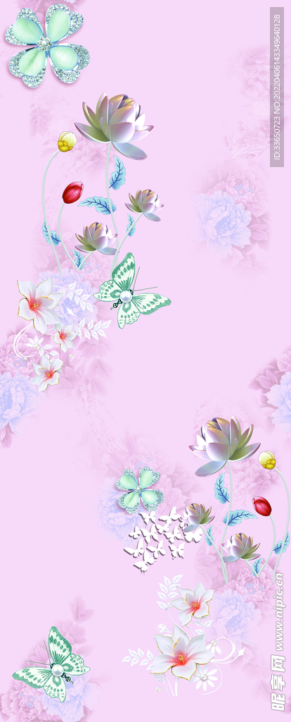 水彩花 