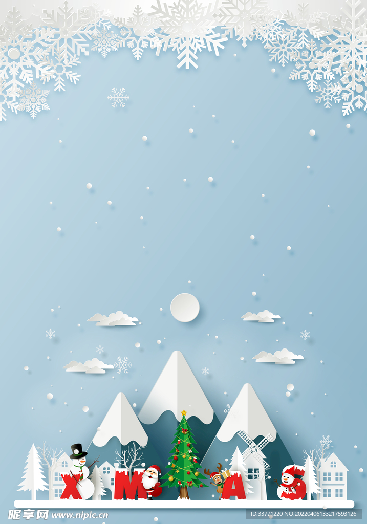 冬天雪花背景