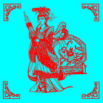 仕女剪纸