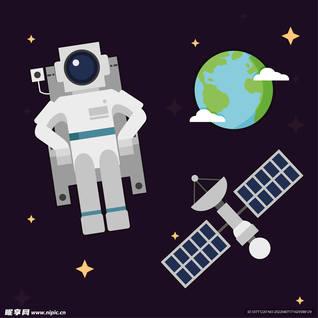 卡通宇航员