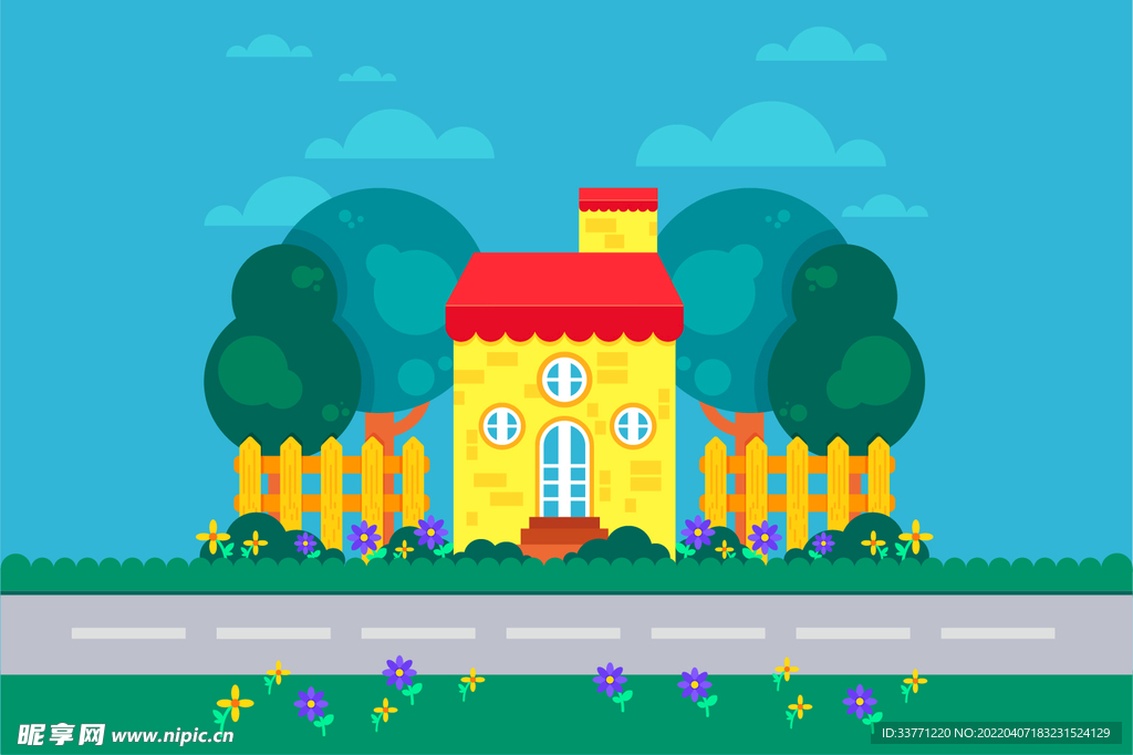 卡通房子