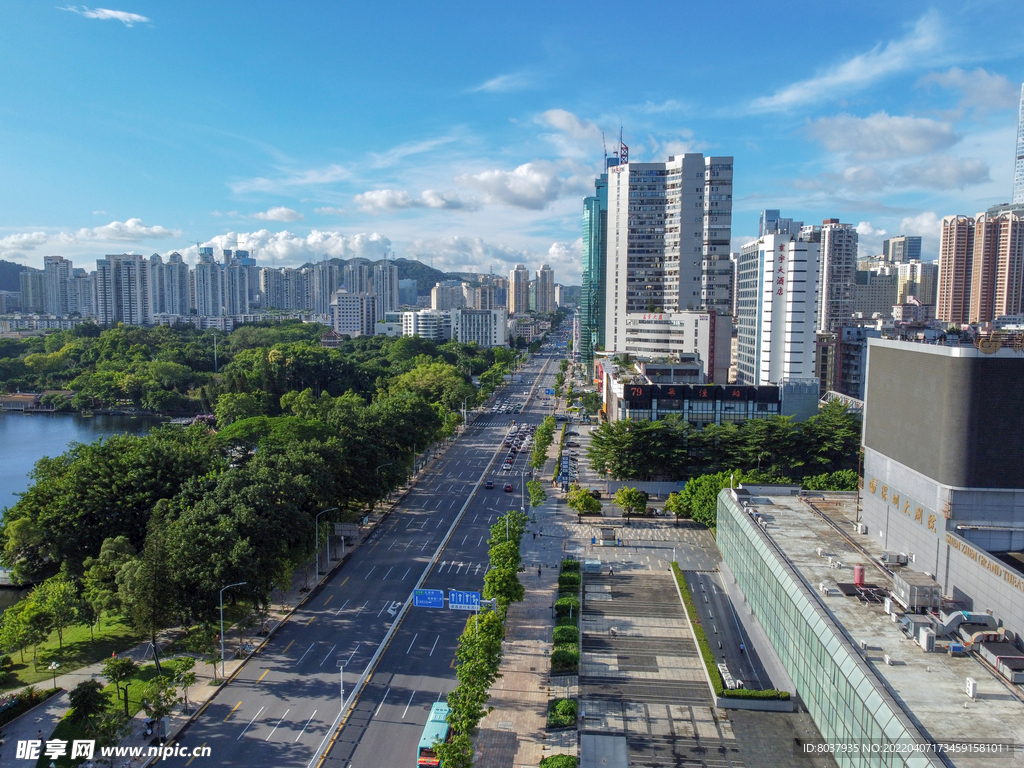 深圳红岭中路航拍