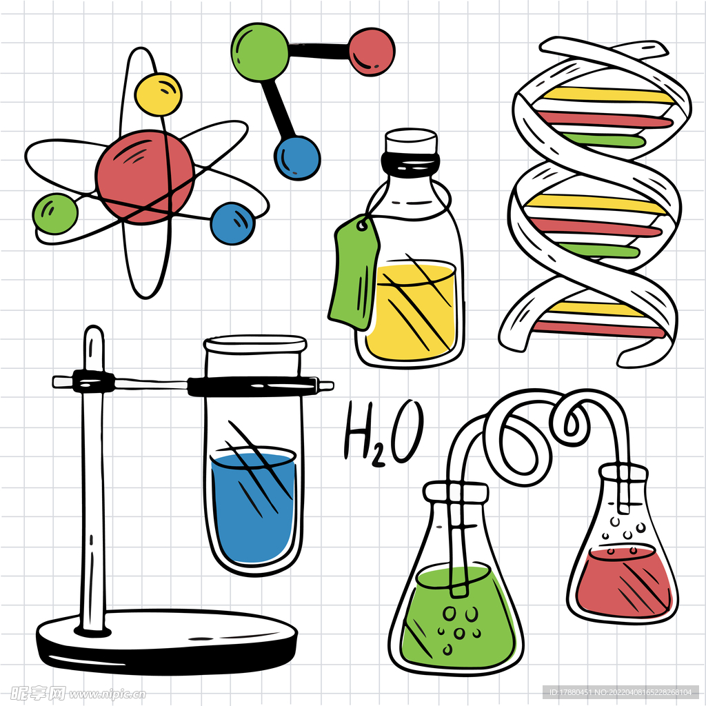 实验室科学教育概念插画