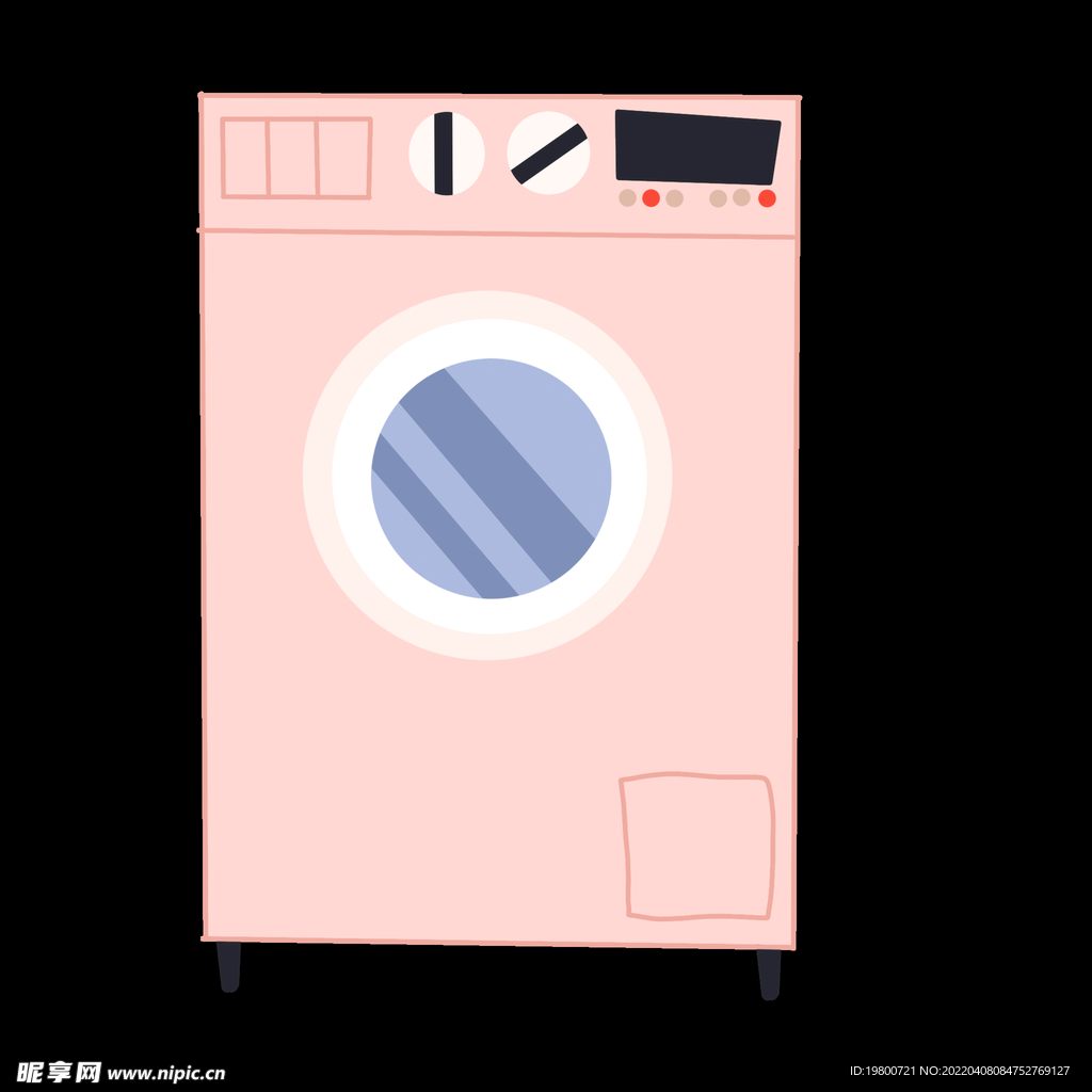超级酷的洗衣机人物卡通插画图片素材_ID:362110283-Veer图库