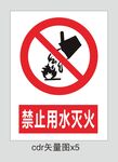 禁止用水灭火