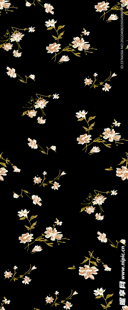 黑底花