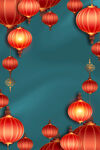 红色灯笼新年海报背景