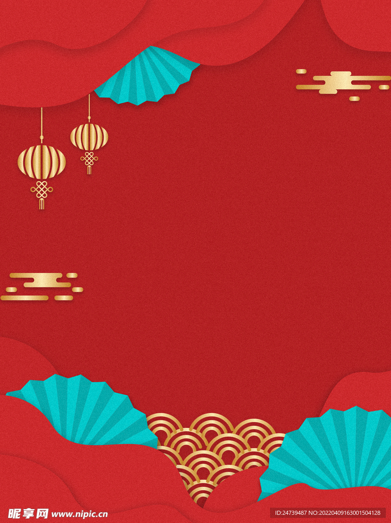 红色中国风国潮古典背景