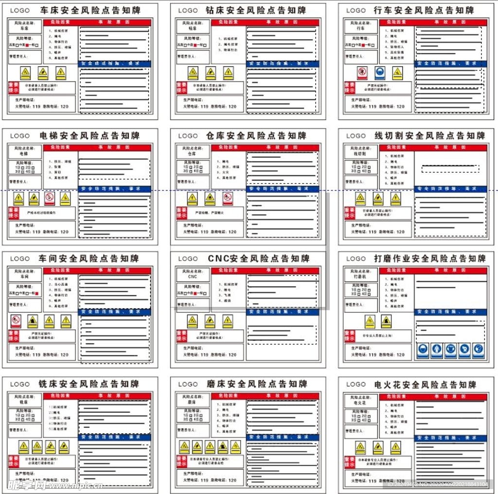 安全风险点标牌