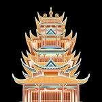 国潮烫金元素         