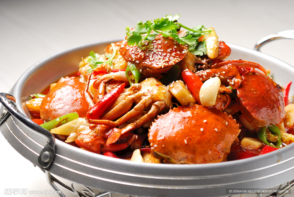 麻辣香锅蟹美食