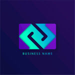 立体渐变logo