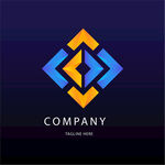 立体渐变logo