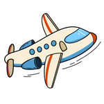 卡通儿童画飞机