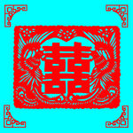 凤凰双喜剪纸