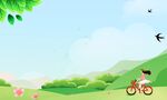 春天背景 创文创卫 