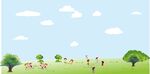 春天背景 创文创卫