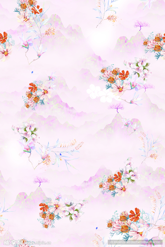 水彩花