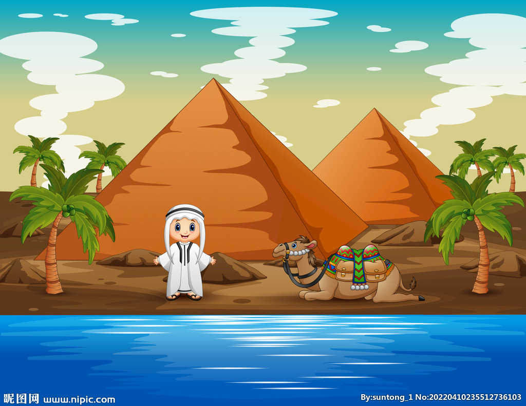可爱骆驼动画背景