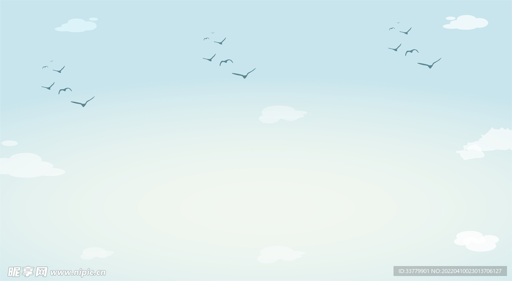 天空白云插画