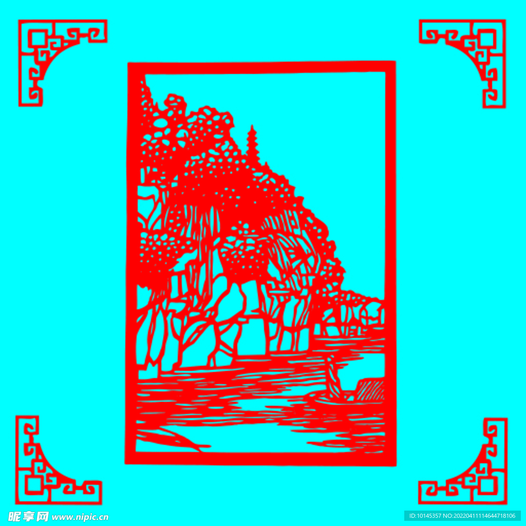 山峰剪纸