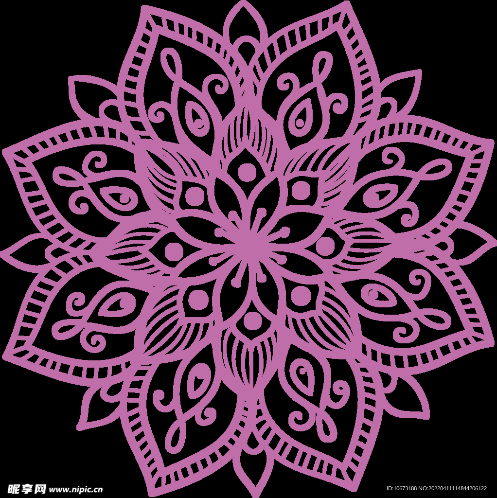 彩色复古花纹