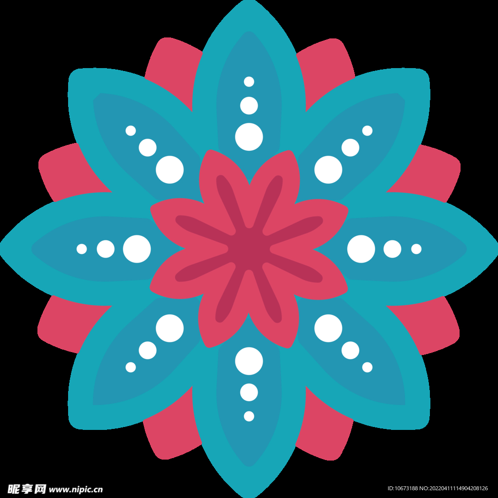 彩色复古花纹
