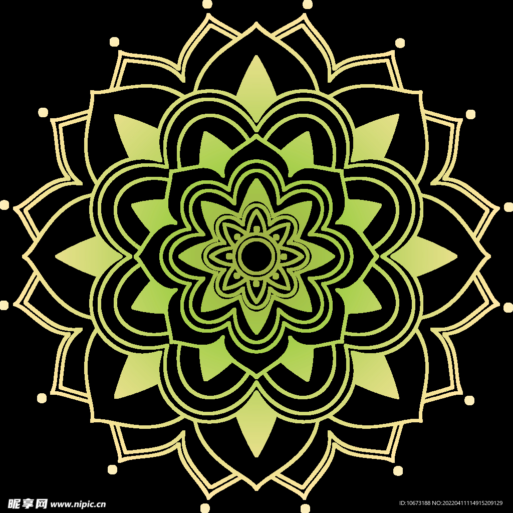彩色复古花纹