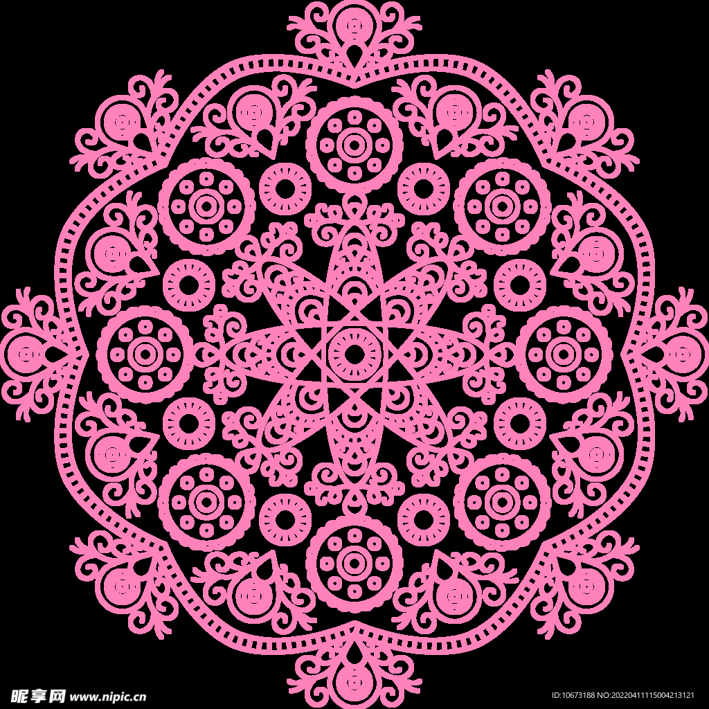 彩色复古花纹