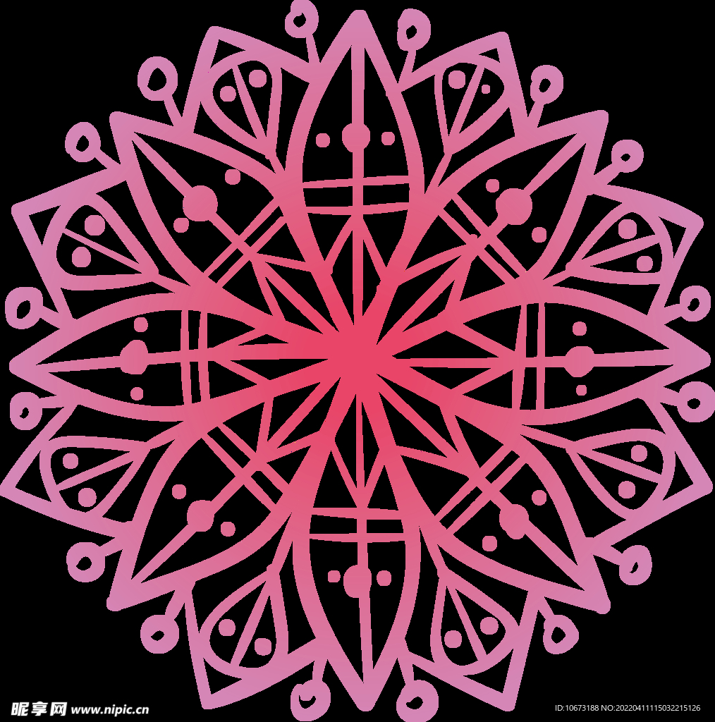 彩色复古花纹