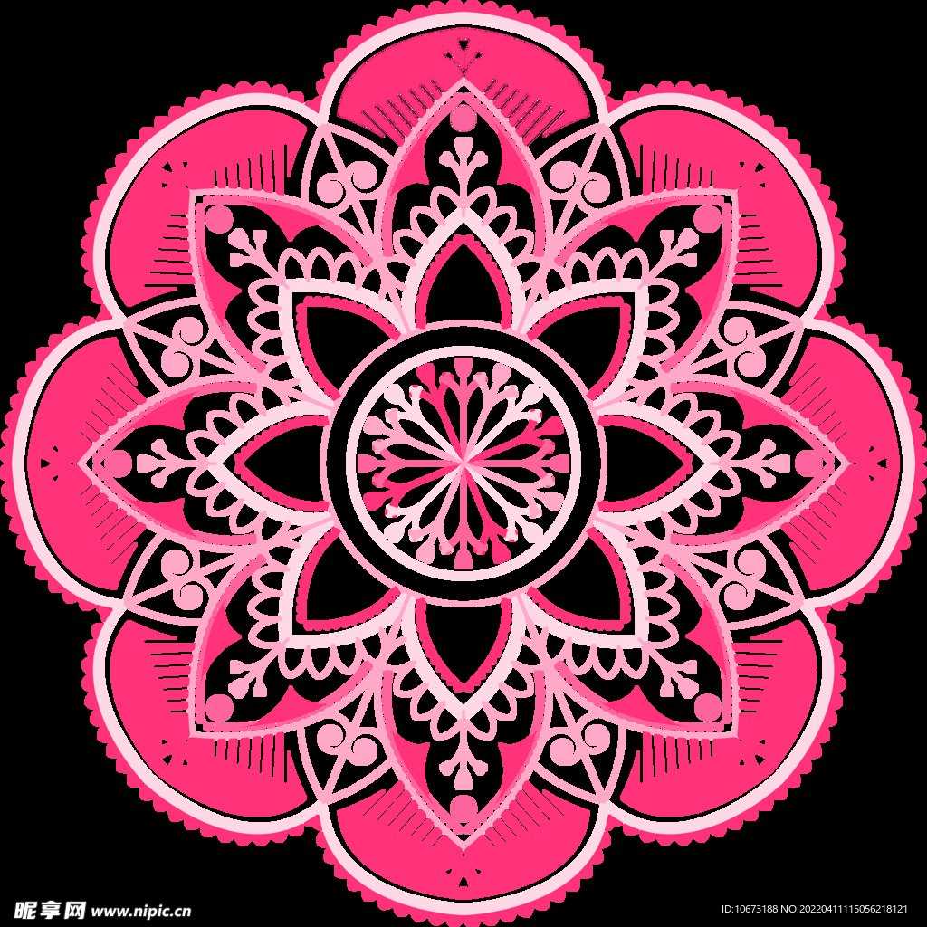 彩色复古花纹