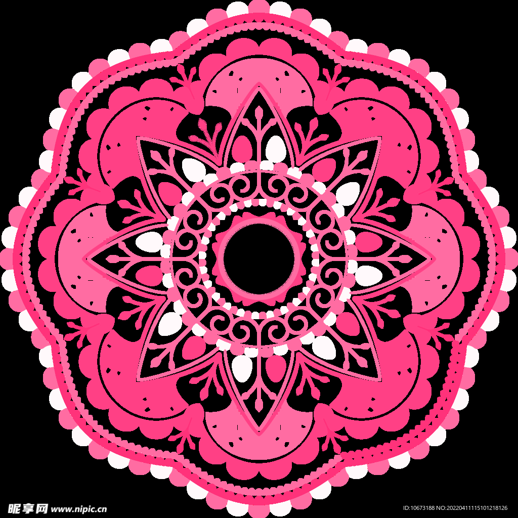 彩色复古花纹