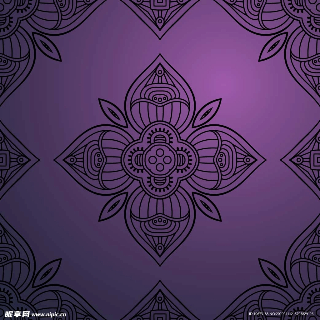紫色花纹背景 