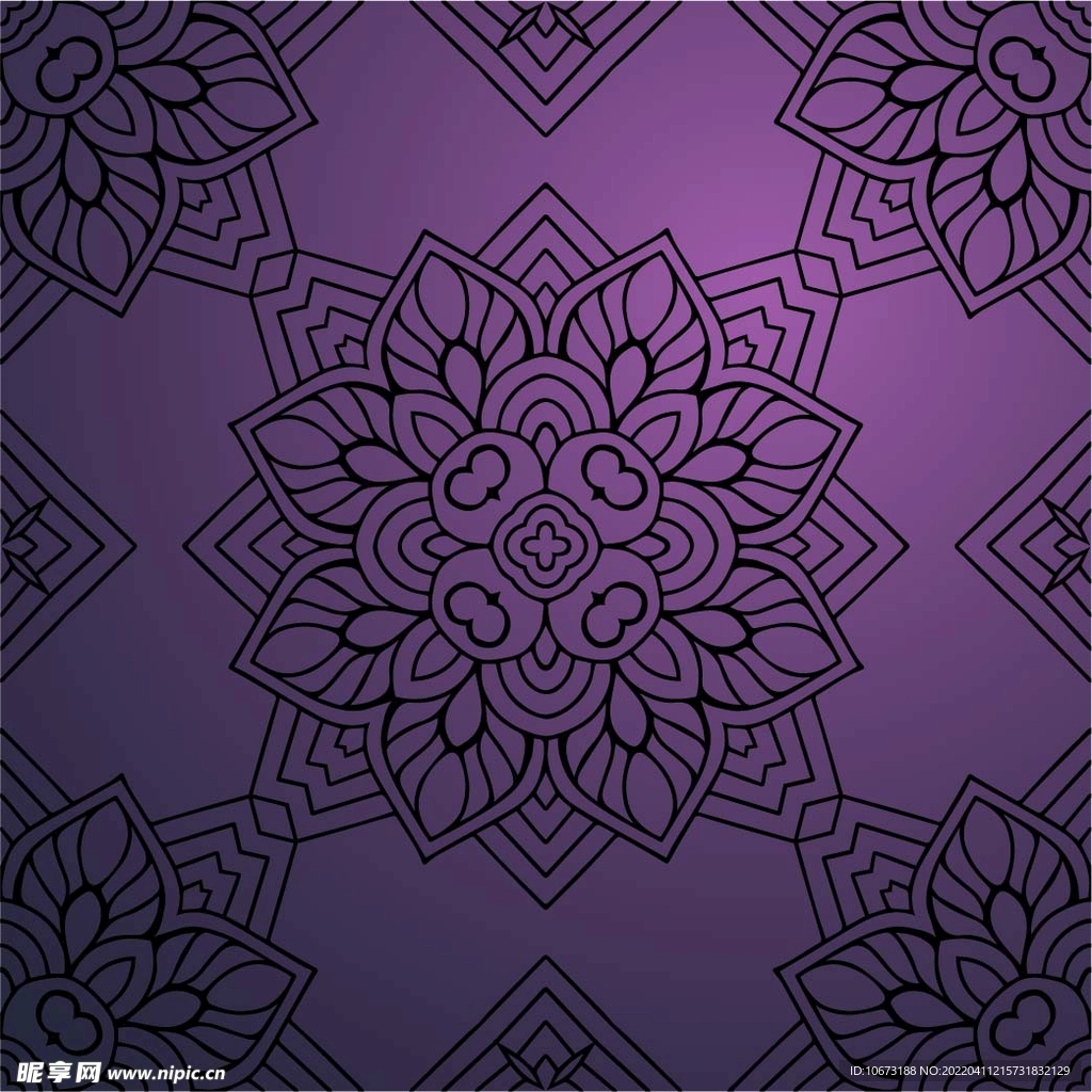 紫色花纹背景 