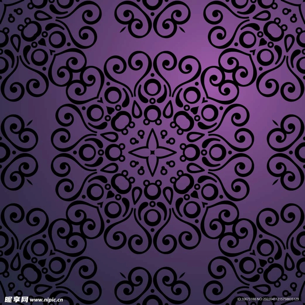 紫色花纹背景 