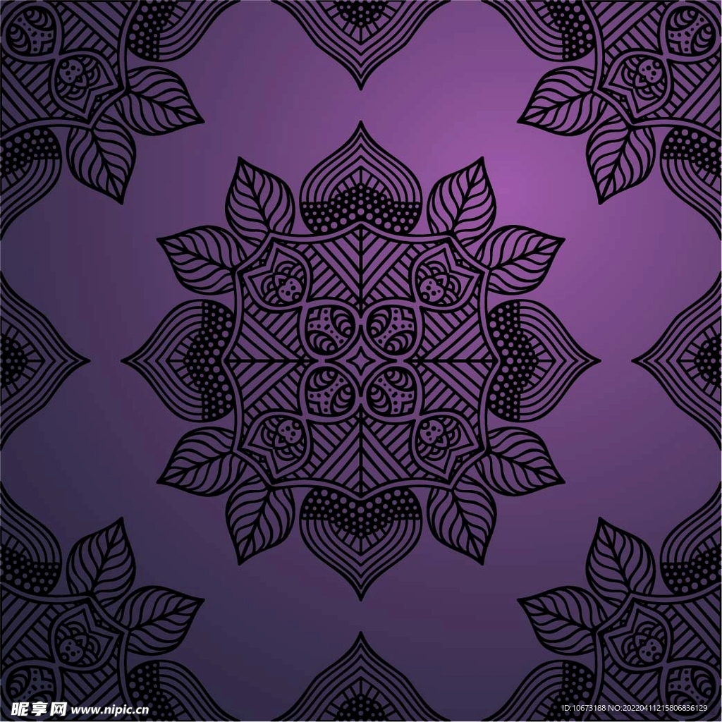 紫色花纹背景 