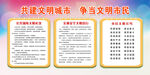 共建文明城市   争当文明市民