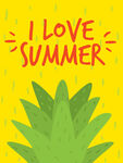 夏季彩绘海报