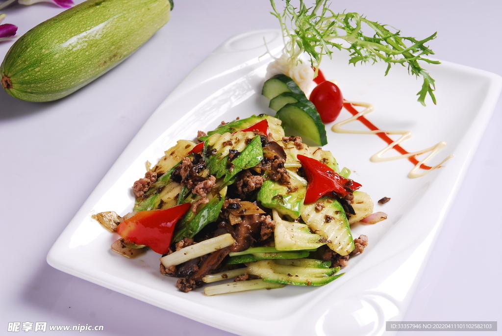 榄菜碎肉炒小瓜