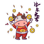 卡通牛年png免抠