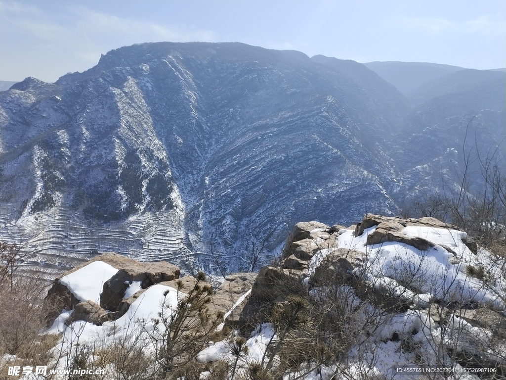 大山雪景 